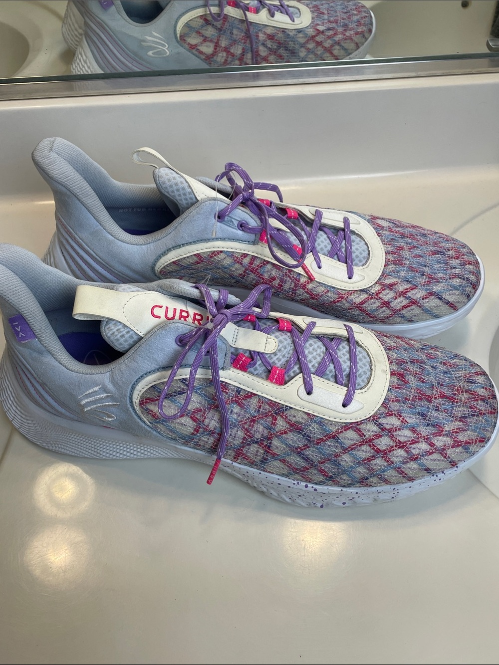 Under Armour Unisex Curry Flow 9 GS 'For The W' Athletic Shoes Men’s 18 / W 19.5